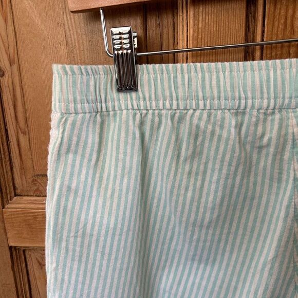 Vineyard Vines Shorts Tiffany Blue White Stripe Embroidery Pockets Elastic Small - Picture 8 of 11